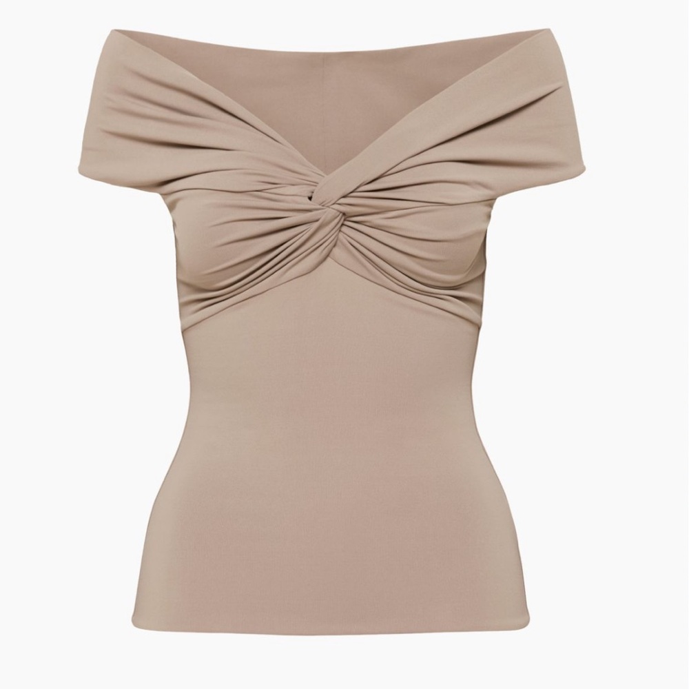 Aritzia Babaton Contour Twist Off Shoulder Top